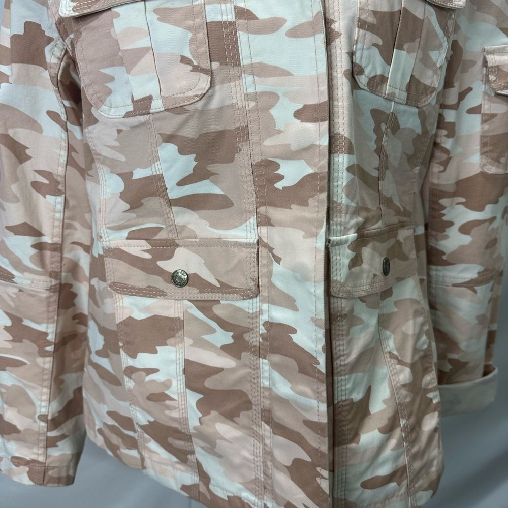 Harper Liv Pink and White Camo Utility Jacket Jacket L - Picture 4 of 10